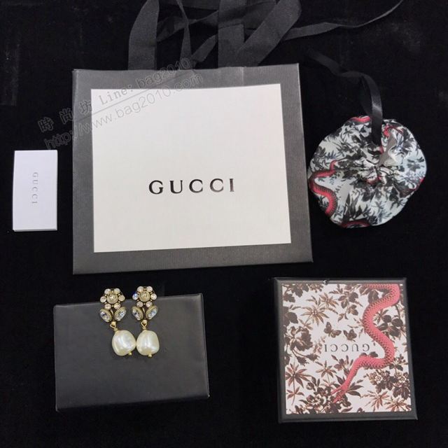 GUCCi飾品 古馳施華洛世奇水晶耳環 925純銀針 Gucci蜜蜂耳釘  zgbq1051